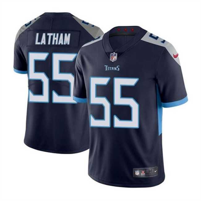 Men & Women & Youth Tennessee Titans #55 JC Latham Navy 2024 Draft Vapor Limited Stitched Jersey->tennessee titans->NFL Jersey